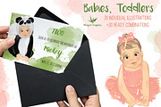 Cute babies toddler & their clothes, a Person Illustration by Winged Graphics (Thumbnail 1 of 5)