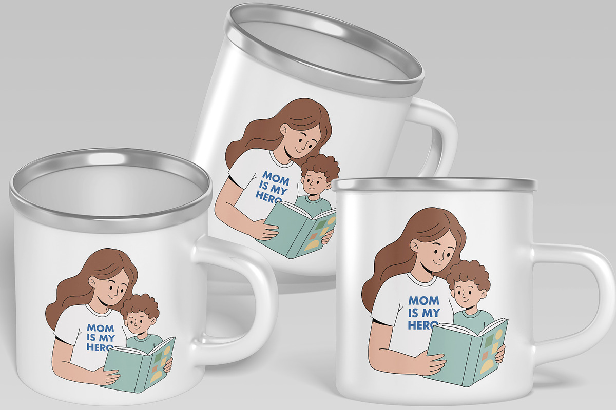 Mom Is My Hero Mother's Day T-Shirt, a Person Illustration by Ghagra (Photo 4 of 7)