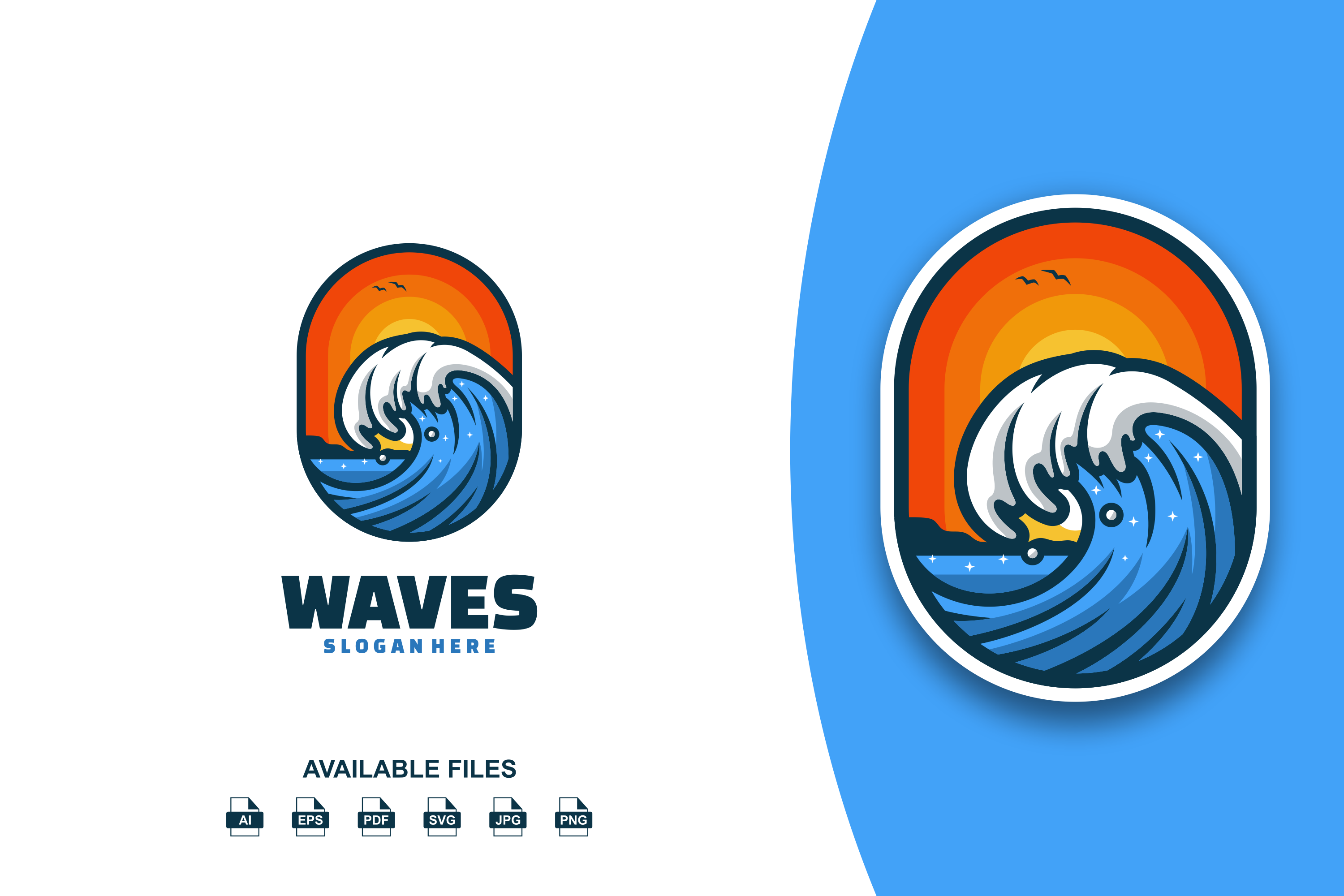Wave Logo, a Design Template by artchiles_design