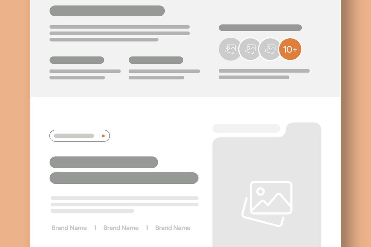Wireframe Landing Page, a Landing Page Template by CreativeShaper (Photo 3 of 6)
