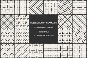 Minimal seamless striped patterns, a Pattern Graphic by ExpressShop