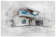 House Concept Sketch Art Effect, an Action Add-On by MRI STUDIO (Thumbnail 19 of 29)