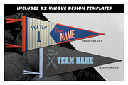 Screen-Printed Felt Pennant Creator, a Product Mockup by Chris Weibring (Thumbnail 7 of 13)