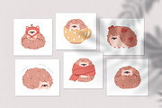Cute funny hedgehogs animals set, an Animal Illustration by Good Studio (Thumbnail 6 of 9)