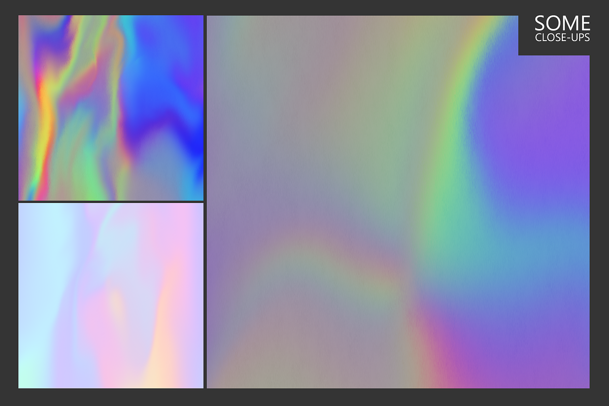 50 Holographic textures, a Background Graphic by yegor.kumachov (Photo 5 of 6)