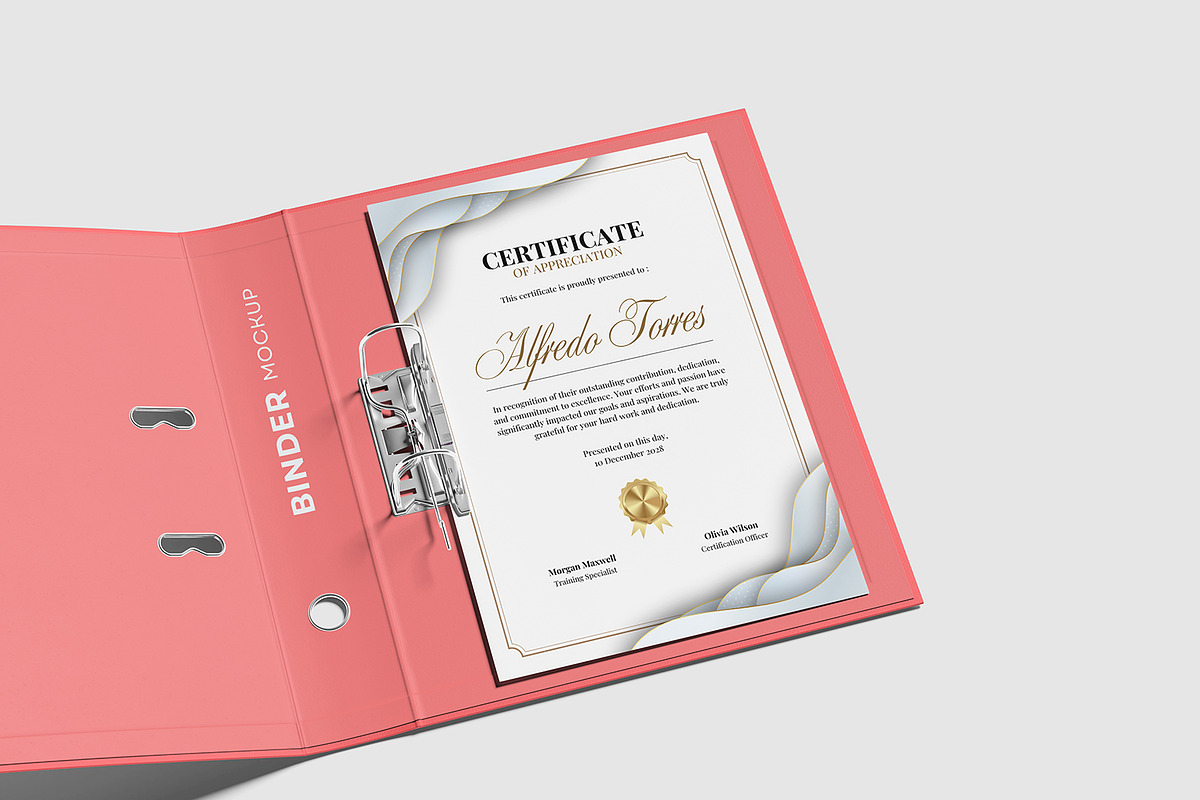 High Quality Binder Mockup, a Merchandise Mockup by seramoe (Photo 4 of 9)