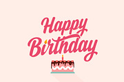 Happy Birthday illustrations, an Illustration by VectorBakery (Thumbnail 1 of 3)