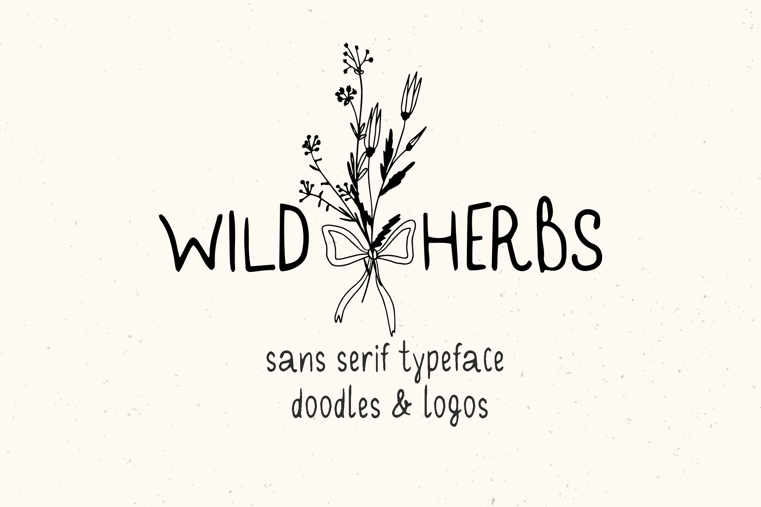 Wild Herbs Rustic Font Doodles Logos