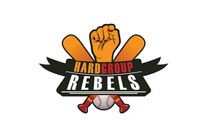 Female baseball team logo emblem, a Person Illustration by LogosDen