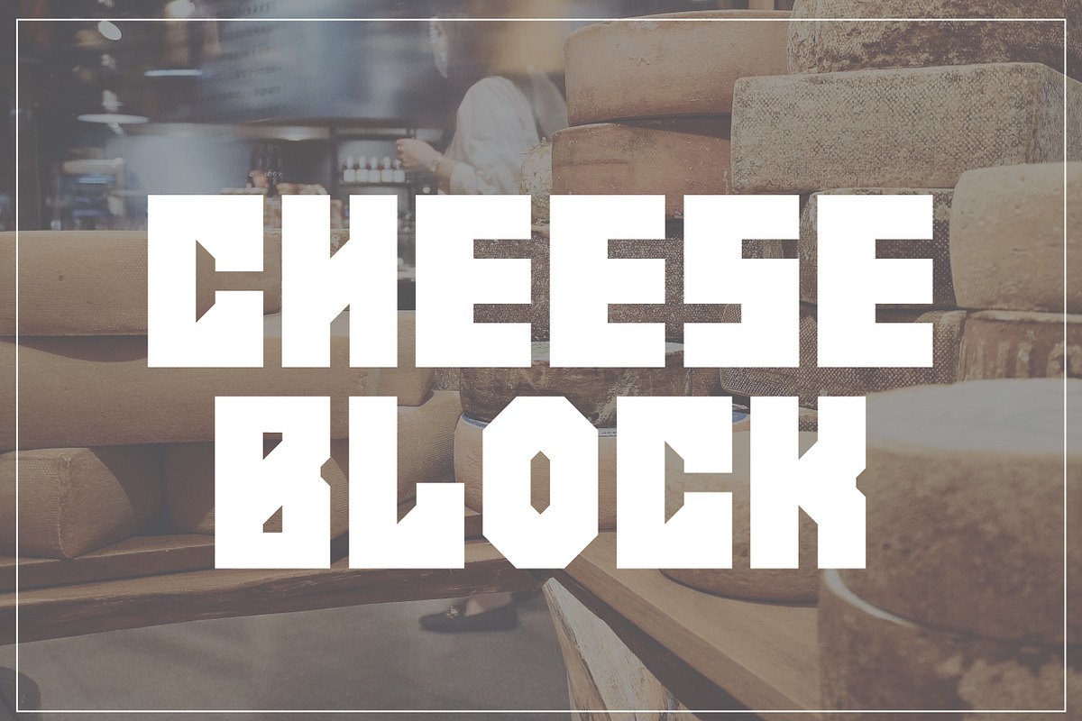 Cheese Block Bold Typeface, a Font by SLTFNDRY (Photo 1 of 2)