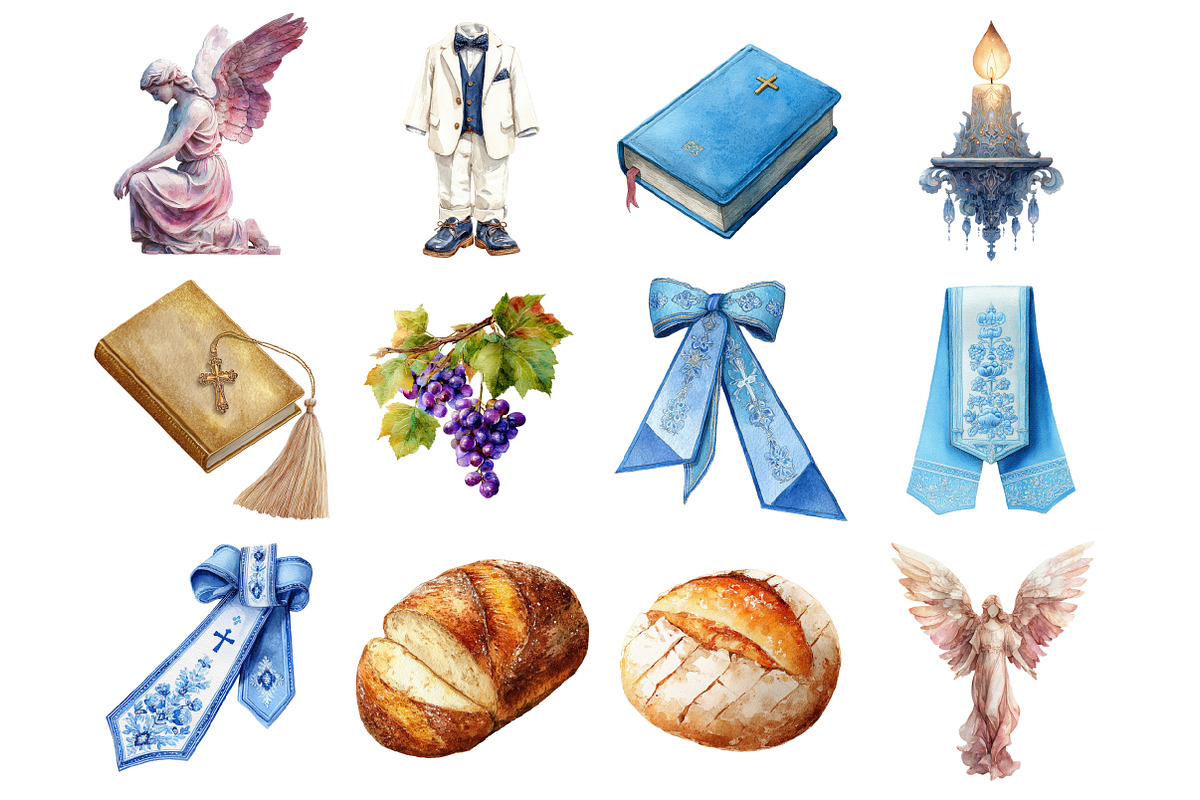 Watercolor First Communion Clipart, a Graphic by CitraGraphics (Photo 3 of 4)
