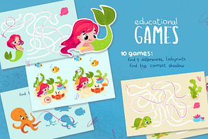 Educational games with mermaids