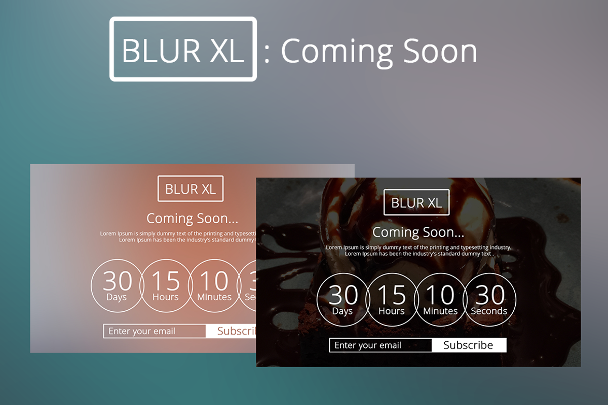 BLUR XL : Coming soon, a Templates & Theme by OrbitCarrot Marketing (Photo 1 of 2)