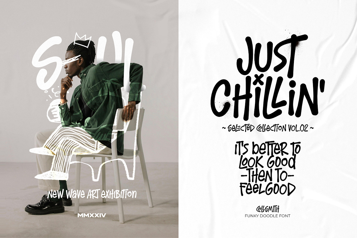 Collsmith - Funky Doodle Font, a Handwritten Font by ikiiko (Photo 2 of 7)