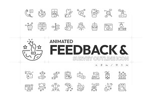 Feedback and Survey Icons, an Outline Icon by Prosymbols