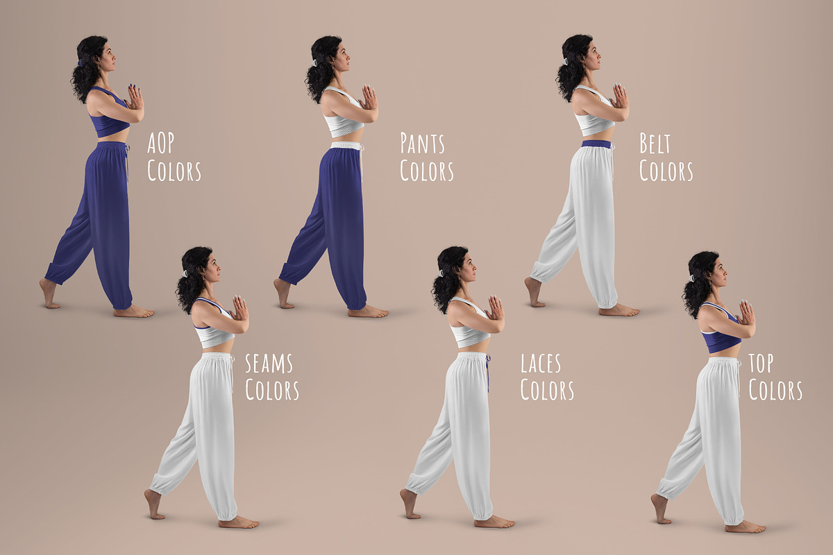 Wide Leg Pants Mockups and Top Yoga, a Bottom Mockup by Grow Design Craft Studio (Photo 3 of 7)