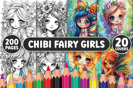 200 Chibi Fairy Girls Coloring Pages