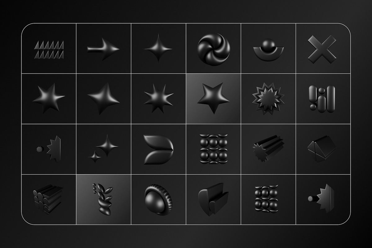 3D Dark Geometrics 234 illustrations, an Object Graphic by assetpro.design (Photo 10 of 16)