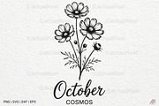 Birth Month Flowers SVG PNG Bundle, an Illustration by Actual Pixel (Thumbnail 9 of 24)
