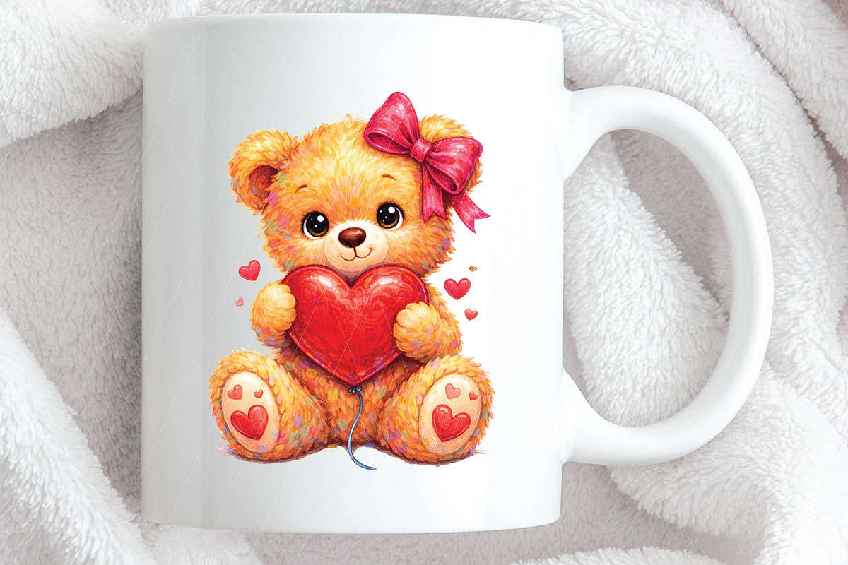 Valentine Teddy Bear Png, Valentines, an Illustration by DreamPrint404 (Photo 2 of 6)