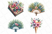 Floral Summer Sublimation Clipart, an Illustration by DreamPrint404 (Thumbnail 4 of 5)