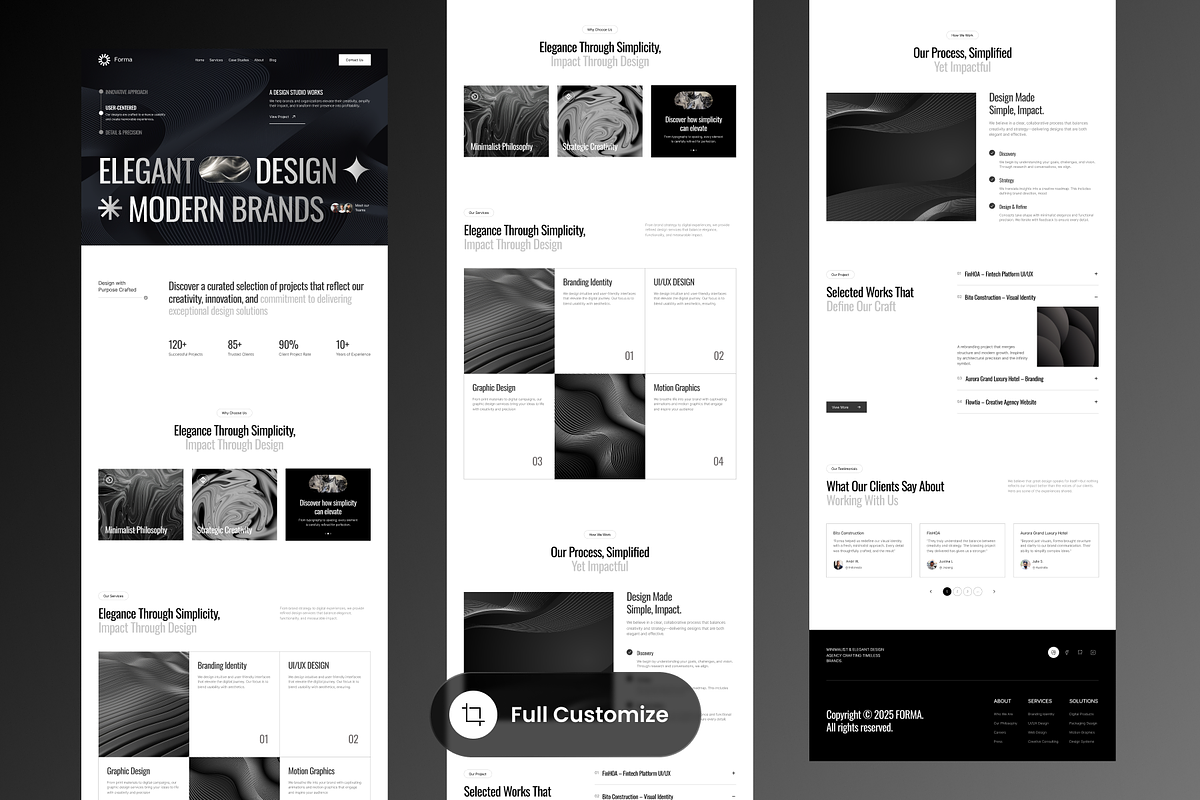 Forma - Design Agency Landing Page preview 3