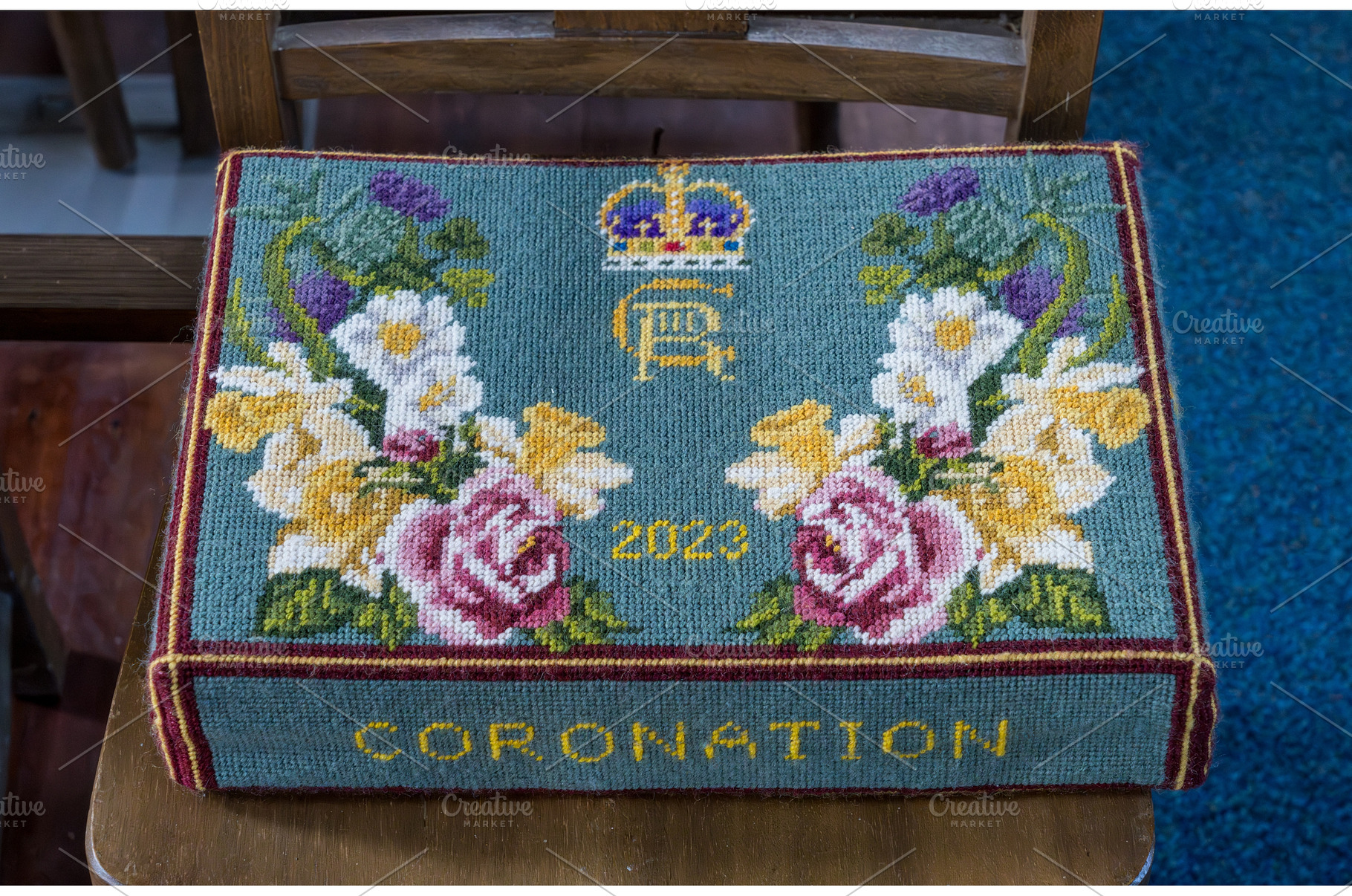 King Charles III coronation pew, an Arts & Entertainment Photo by Backyard Stock