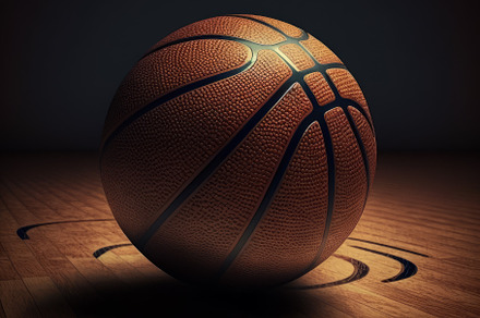 A ball on the court