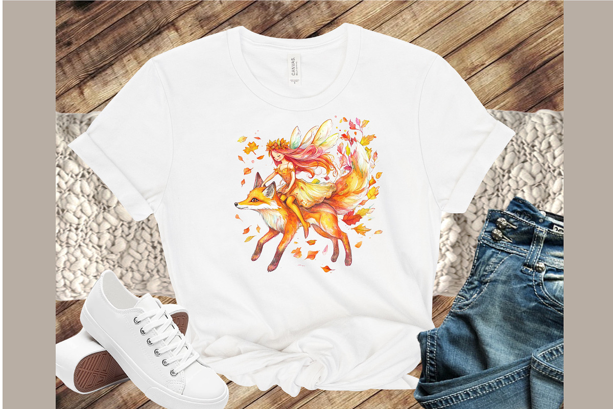 Watercolor Fall Forest Fairy Clipart, an Illustration by Sublimation Artist (Photo 4 of 6)