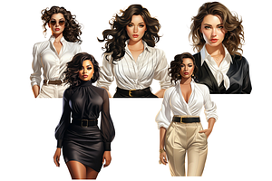 Chic Lady Boss Cliparts