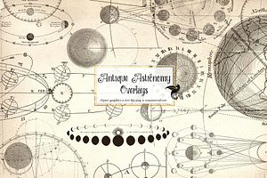 Antique Astronomy Overlays, an Illustration by Digital Curio