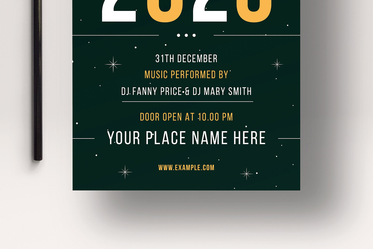 New Year Party Flyer Layout, a Flyer Template by MightyDesign (Photo 5 of 8)
