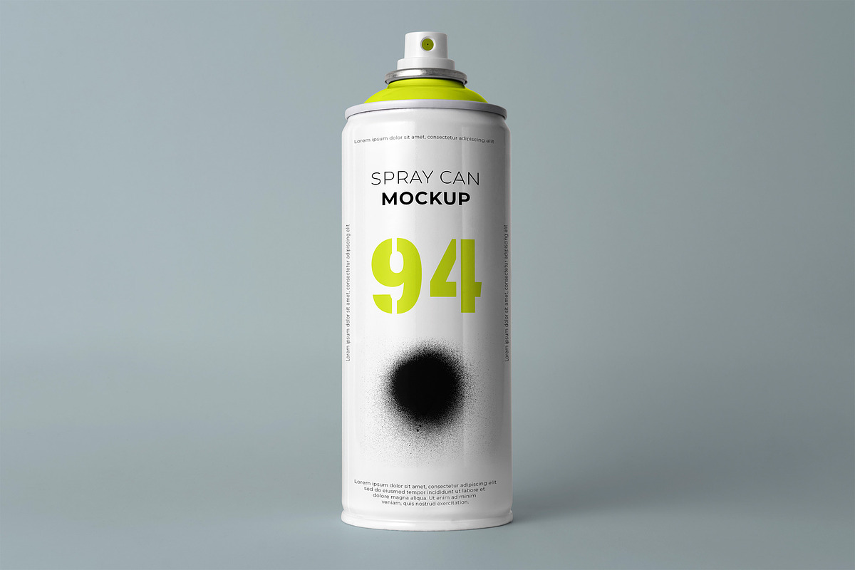 Spray Can Mockup, a Packaging Mockup by Graphicnugget (Photo 1 of 7)