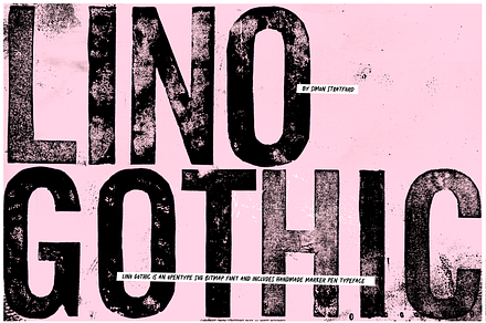 Display Font Lino Gothic, a Sans Serif Font by Itsmesimon