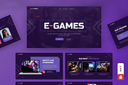 E-Games - Esports Gaming Powerpoint, a Presentation Template by SquidPixey (Thumbnail 1 of 7)