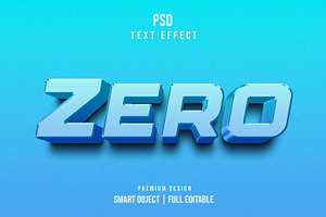 Zero Editable 3d Text Effect