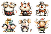 Christmas Whimsical Clipart, an Illustration by Daily.Designs (Thumbnail 2 of 5)
