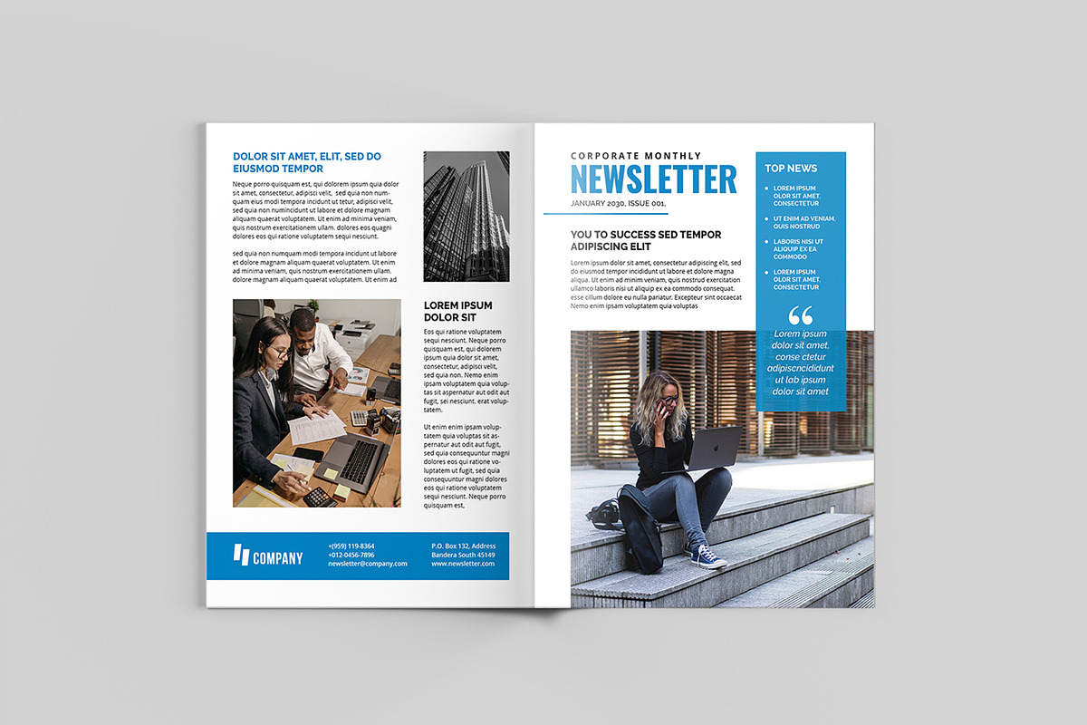 Newsletter Template, a Magazine Template by xtratimebd (Photo 5 of 8)