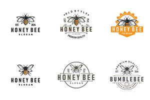 Organic honey bee logo design, a Branding & Logo Template by Maylianaw28