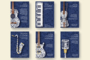 Music instruments set cards - vector, a Brochure Template by LineTale (Thumbnail 2 of 2)