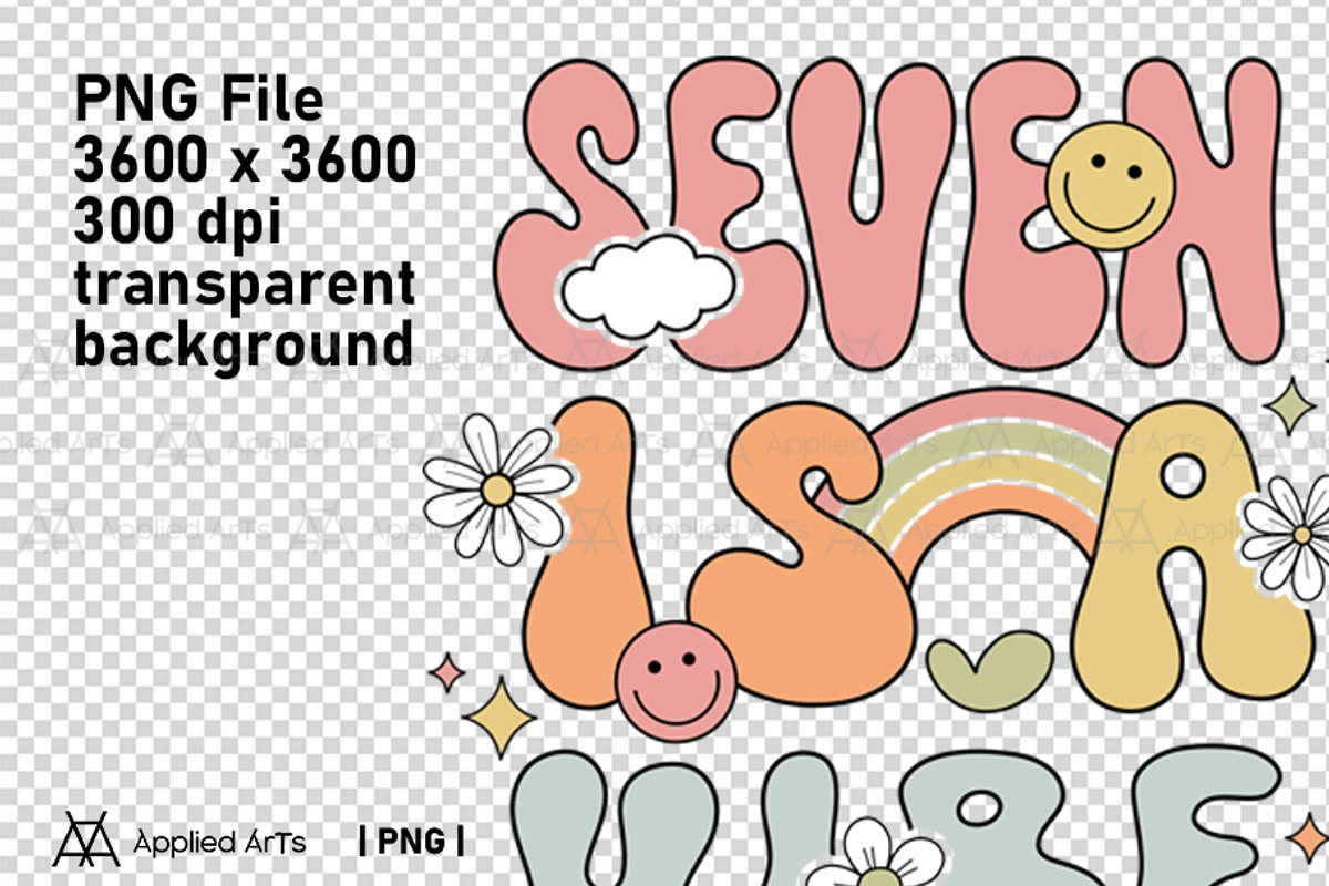 Groovy 7th Birthday, Seven is a Vibe, an Object Graphic by Applied Arts (Photo 4 of 4)