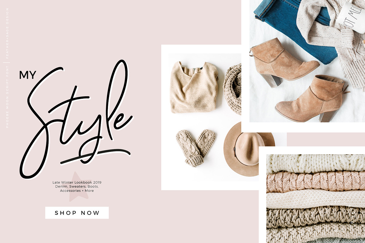 Phoebe Moon Font | Fresh Organic, a Script Font by Feather & Sage Design (Photo 14 of 24)