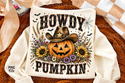 Howdy Pumpkin Halloween PNG, Fall, a Seasonal Illustration by Libby Wishes (Thumbnail 1 of 3)