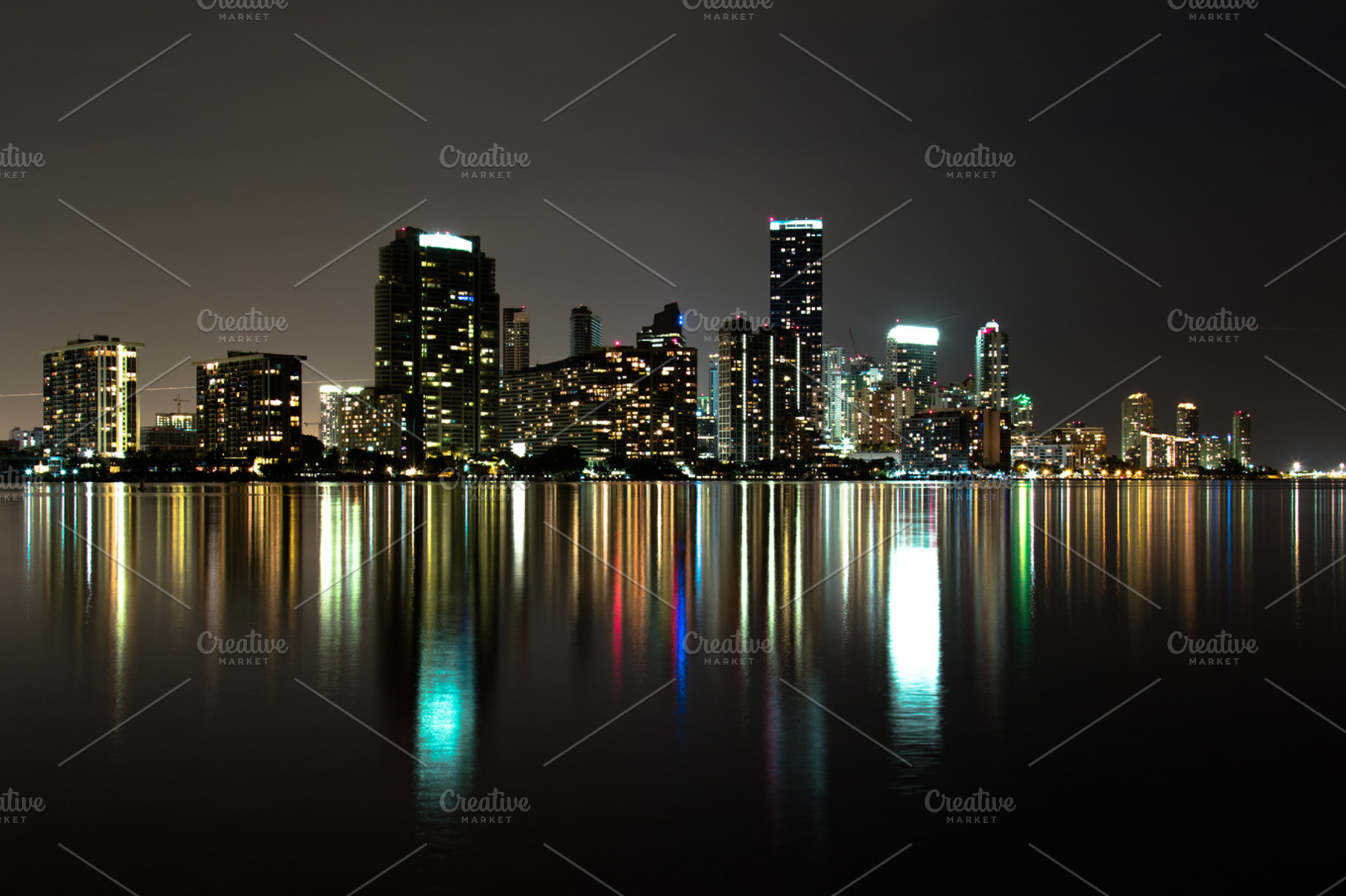 Miami Skyline (Color), an Abstract Photo by Andrew Schubert Visuals