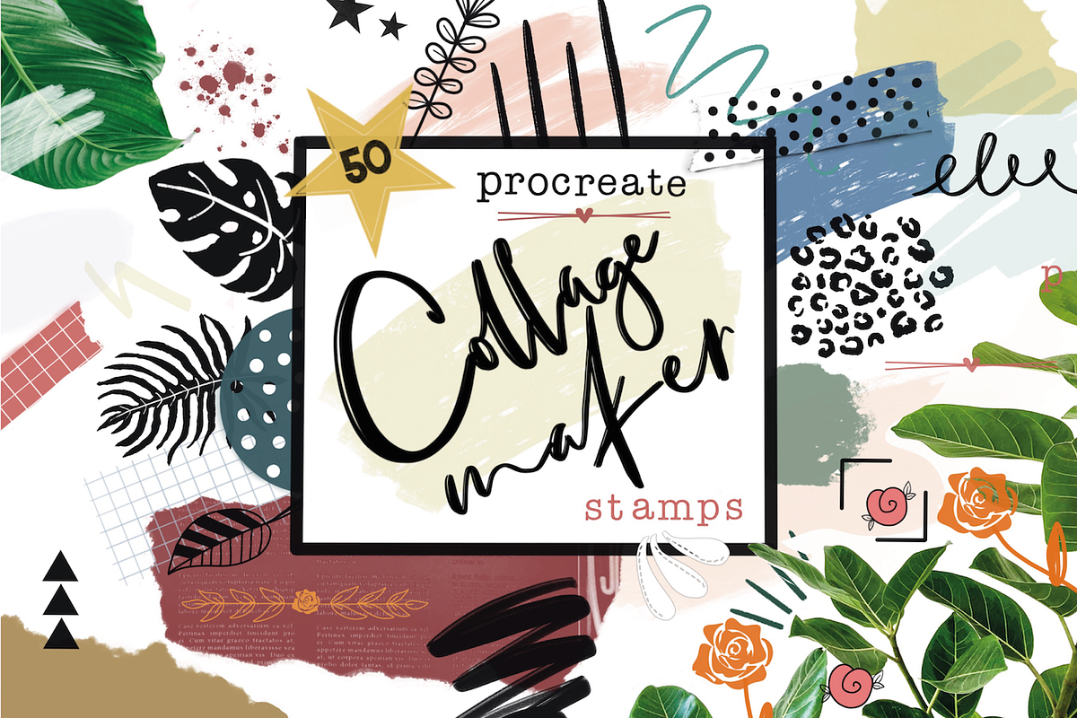 Collage Maker Stamps /Procreate, a Brush Add-On by OkayAnnie Designs (Photo 2 of 7)