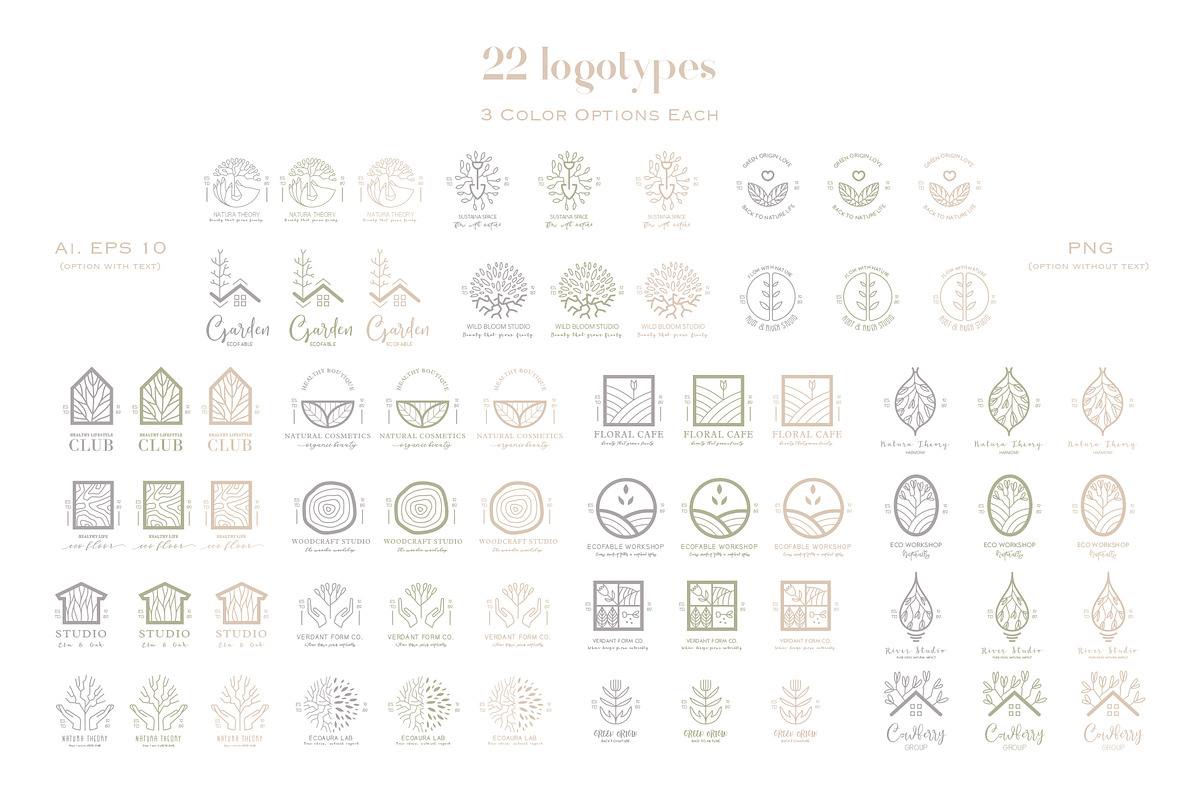 ORGANIC AESTHETIC LOGO COLLECTION, a Branding & Logo Template by Luna Dreams (Photo 10 of 10)