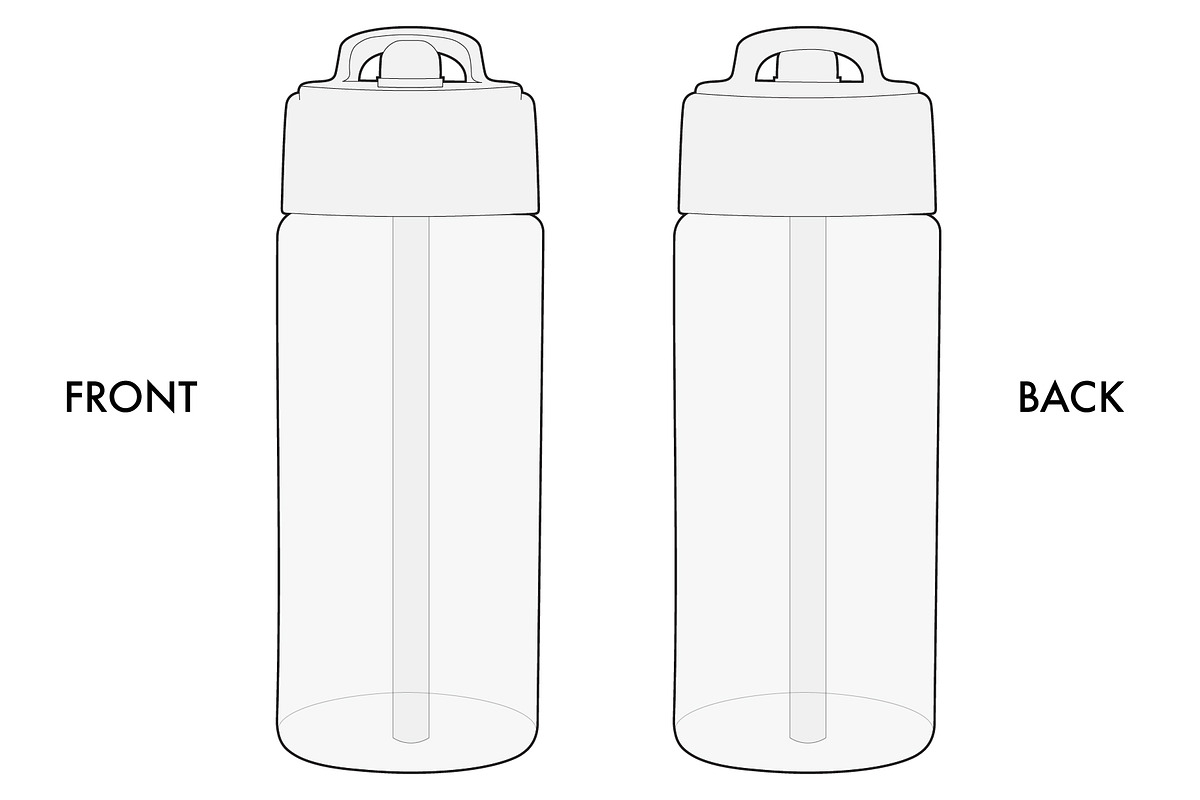 Plastic Water Bottle Mockup Vector, a Cups & Container Mockup by PATTERNBASE (Photo 3 of 8)