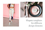 Set of floral covers, cards, frames, a Pattern Graphic by DeMih (Thumbnail 2 of 16)