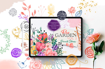 Rose Garden Procreate Stamps VOL. 2