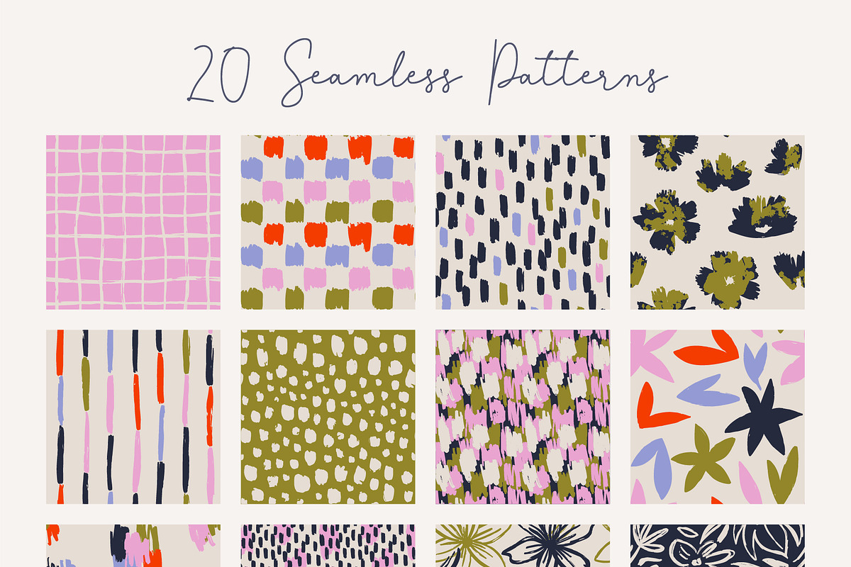 Flowers and Spots seamless patterns, a Pattern Graphic by AnnArt (Photo 8 of 9)